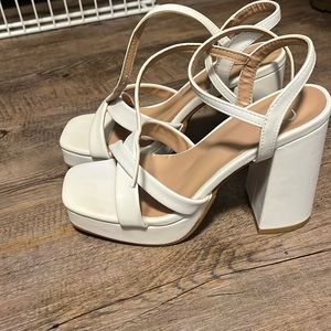 White platform shoes